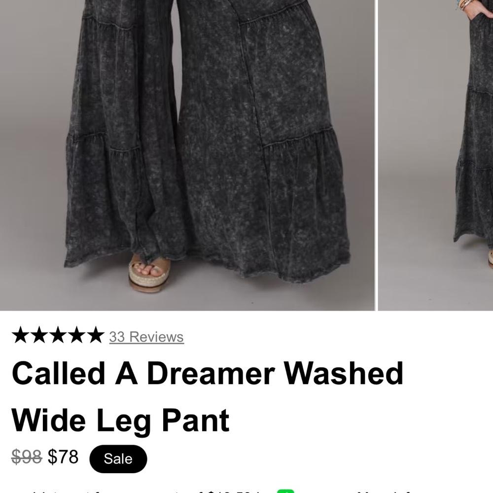 Oli & Hali Charcoal Wide Leg Pants - Picture 7 of 7